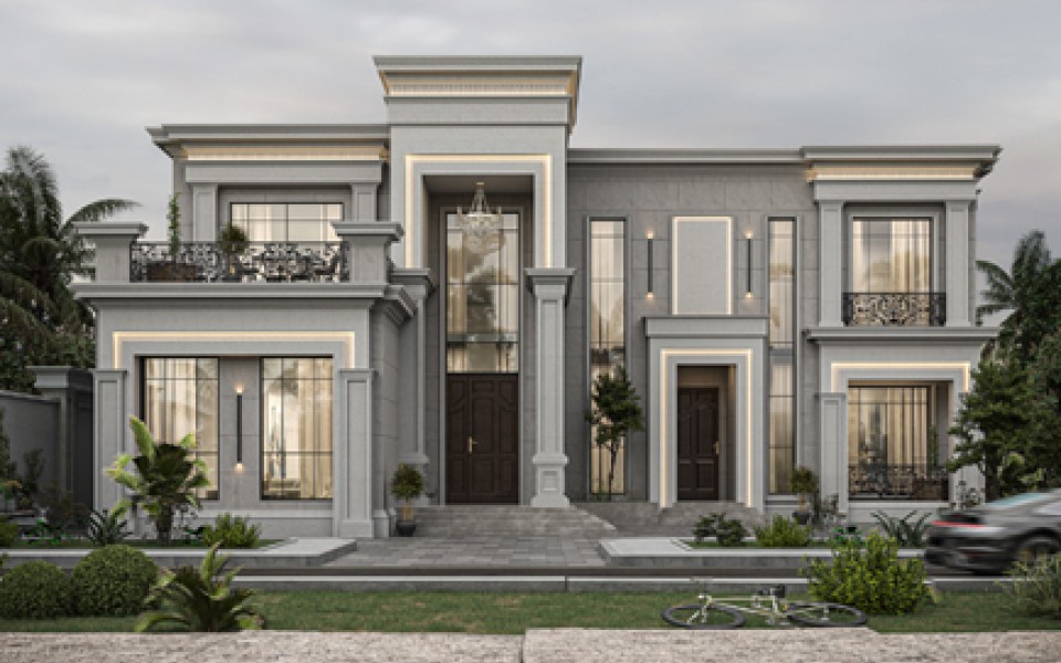 Thi công nội thất biệt thự gỗ óc chó tại Đồng Châu, Thái Bình